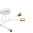 thumbnail image 3 of Modern Ceiling Light Matte Black Finish Retro chandlier dining Look 6-Light White+Gold, 3 of 8