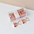 thumbnail image 4 of Baohd 1/2/3/5 12x Documents In Order - Metal Binder Clips For Elliot Folder Widely Shape Metal Binder Clips Love - Rose gold 1 Pc, 4 of 6