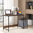 thumbnail image 4 of Gymax Computer Desk w/ Charging Station Office Desk w/ Reversible Fabric Drawer, 4 of 10