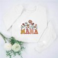 thumbnail image 2 of Culottes pour Femmes Femmes Manches Longues Chandails Maman Col Rond Chandail Ample Léger Blouse Hauts TP Blanc, 2 of 7