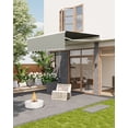 thumbnail image 1 of Auvent de Patio Rétractable Manuel – Pare-Soleil Imperméable avec Cadre en Aluminium Durable, Polyester 280 G/m2, Protection UV, pour Terrasse, Véranda, Balcon – Gris, 10x8 Pi, 1 of 7
