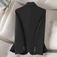 thumbnail image 4 of Veste Noire pour Femmes, Travail Bureau, Élégante, Brunch, à Boutons, Manches Longues, Tenues Blazer pour Dames, Col Roulé, Unie, Hiver Automne Blazer 2025, Vêtements Doux et Confortables, TTG, 4 of 5