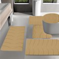 thumbnail image 3 of zanvin Bathroom Rug, Memory Foam Bath Mat 5 Set Bathroom Rugs for 5 Pcs Toilet Mats Universal Soft Comfortable Water Absorption Non-Slip Thick Machine Washable Easier To Dry Dark, Gifts for Women, 3 of 5