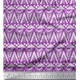 thumbnail image 1 of Soimoi Poly Georgette Fabric Geometric & Floral Block Print Sewing Fabric Yard 52 Inch Wide, 1 of 3