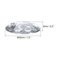thumbnail image 2 of Unique Bargains 30mm Flat Back Round Acrylic Rhinestones, 50 Pack Plastic Circle Gems for Jewelry Making Costume, White, 2 of 6