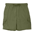 thumbnail image 1 of MIASHUI Shorts Cargo pour Garçons d'Été à Cordon, Taille Extensible, Pantalon de Sport avec Poche, Vert Armée, 3-4 Ans, 1 of 6