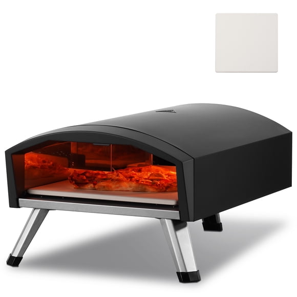 VEVOR Four à Pizza d'Extérieur 12 Pouces Four à Gaz Portable Pulvérisation de Fer Pliable pour le Camping