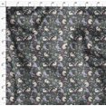 thumbnail image 4 of Soimoi Gray Poly Georgette Fabric Unicorn & Floral Decor Fabric Printed Yard 52 Inch Wide, 4 of 5