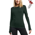 thumbnail image 2 of Yuyuzo Chandails à Manches Longues pour Femmes, Couche de Base Thermique Légère, T-Shirts à Col Rond, Hauts Chauds et Confortables avec Chaussettes, 2 of 7