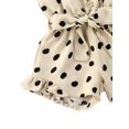 thumbnail image 4 of Diconna Girls Playsuit with Belt, Polka Dot Romper, Ruffles Strap Jumpsuit, 4 of 6