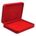 thumbnail image 2 of Upscale Velvet Jewelry Bracelet Necklace Rings Gift Display Case Storage Red, 2 of 8