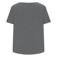 thumbnail image 4 of Birdeem T-Shirt à Boutons pour Femmes, Décontracté, Ample, Uni, Col Ras du Cou, Manches Courtes, 4 of 6