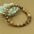 thumbnail image 3 of Angelstones Bracelet Extensible Unisexe en Perles Rondes 8 mm avec Jaspe Photo Naturel, 3 of 4