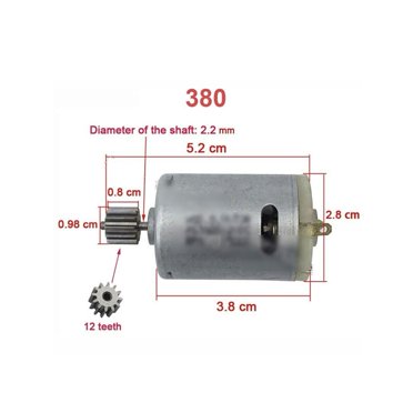 Bgsha Electric Drill DC Motors For Kids Electric Car 550 RS390 RS380 12V 6V DL555 24V 10 Teeth High-power Motor Tools And Accessories