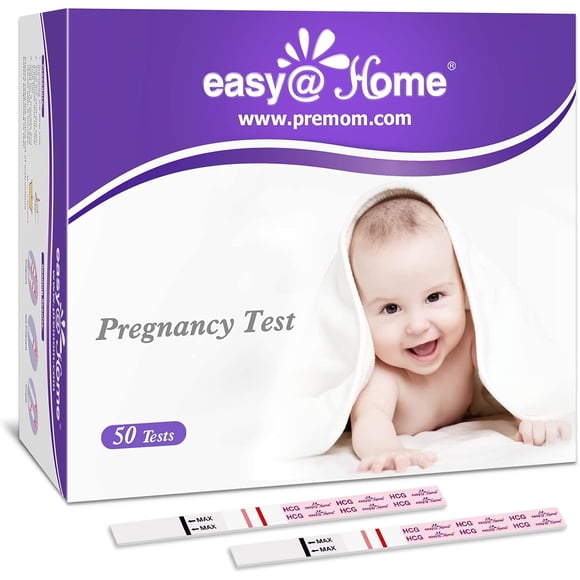 Easy@Home Pregnancy Test Strips Kit: 50-Pack HCG Test Strips, Early Detection Home Pregnancy Test EZW1-S:50
