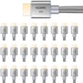 thumbnail image 1 of Buyer’s Point Ultra High Speed HDMI 2.1 Cable Dynamic HDR 1.8M (6ft) 8K 120Hz, 48Gbps, Dolby Vision, eARC Compatible with Apple TV, Nintendo Switch, Roku, Xbox, PS4, Projector Pack of 25 Gray, 1 of 7