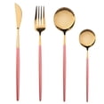 thumbnail image 1 of Produit de Vaisselle Fourchette Occidentale et Cuillère en Acier Inoxydable Ensemble de 4 Pcs pour des Repas Européens Élégants Votre Table avec Couverts Ton Or Durables, 1 of 3