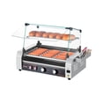 thumbnail image 1 of VEVOR Electric 18 Hot Dog 7 Roller Commercial Grill Cooker Machine Cover 1050W, 1 of 9