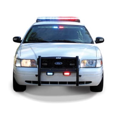 Ford Crown Victoria Go Rhino Safety Division Barre de Poussée Pare-Chocs Série 5038 5000; Revêtement en Poudre; Noir; Acier; Diamètre 3 Pouces; Sans Protection de Brosse