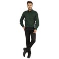 thumbnail image 2 of Bestman Chemise Imprimée pour Hommes à Manches Longues avec Poignets Chemise en Coton Flammé Tenue de Bureau, 2 of 7