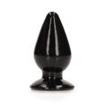 thumbnail image 1 of RealRock Crystal Silicone Clear 4.5 in. Anal Plug, Black, 1 of 4
