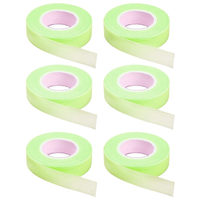 6 Rouleaux de Ruban pour Cils, Ruban Adhésif pour Extensions de Cils, Ruban en Tissu Micropore Respirant pour Fournitures d'Extension de Cils, 9 m/10 yard par Rouleau (Vert)