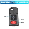 thumbnail image 3 of Unique Bargains 3 Button Car Remote Key Fob Case Shell Cover with Uncut Key for Mazda, 3 of 6