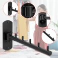 thumbnail image 4 of Woeilo UrbanMingle Clothes Rack,2Pcs Stainless Steel Clothes Hanger,Wall Mounted Clothes Rack,Wall Mounted Drying Rack with Swing Arm,Wall Clothes Hanger for Bathroom Laundry Room Closet,Black Bla, 4 of 5