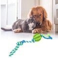 thumbnail image 4 of Dog Training Treats Teething Rope Toy, Bite Resistant Dog Puzzle Teething Toy Healthy  For Chewing For Puppies Green, 4 of 8
