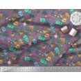 thumbnail image 3 of Soimoi Modal Satin Fabric Camera,Hat & Briefcase Travel Print Fabric by Yard 42 Inch Wide, 3 of 3
