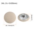 thumbnail image 2 of Unique Bargains 10pcs 24L Fabric Cloth Covered Button 15mm Round Metal Shank Sewing Buttons for Suits Dress Blouses, Beige, 2 of 5