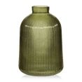 thumbnail image 1 of Bouclair Green Ribbed Glass Table Vase, 1 of 10