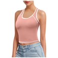 thumbnail image 1 of Débardeur Court Sans Manches à Col Montant pour Femme, Ajusté, Style Sport, Cloud Pro, Bonnets Fixes, Col Rond, Effet Éclat, Non pour la Course, 1 of 6