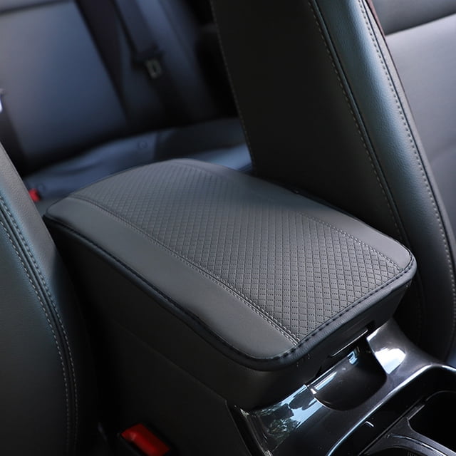 Chmadoxn Car Armrest Storage Box Mat, Fiber Leather Car Center Console Cover, Car Armrest Seat Box Cover Accessories Interior Protection For Most Vehicle, SUV, Car Armrest trunk sleeve pad