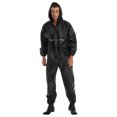 thumbnail image 2 of TiaoBug Combinaison Imperméable à Capuche une Pièce pour Homme, Combinaison de Pluie Réfléchissante, Combinaison à Fermeture Éclair, Noir G, 2 of 7