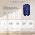 thumbnail image 4 of LiiYii Gilet Formel à 4 Boutons pour Garçons, Costume de Gentleman, Col en V, Robe de Bal de Mariage, Blanc 12, 4 of 4