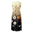 thumbnail image 4 of TJAZFJPA Robes d'Été de Plage Grande Taille pour Femmes Robes d'Été Sans Manches Robe de Travail à Manches Courtes Imprimée Col en V Robe Décontractée pour Femmes Robe Maxi Grande Taille Robes pour Femmes Robe Courte Noire, 4 of 5