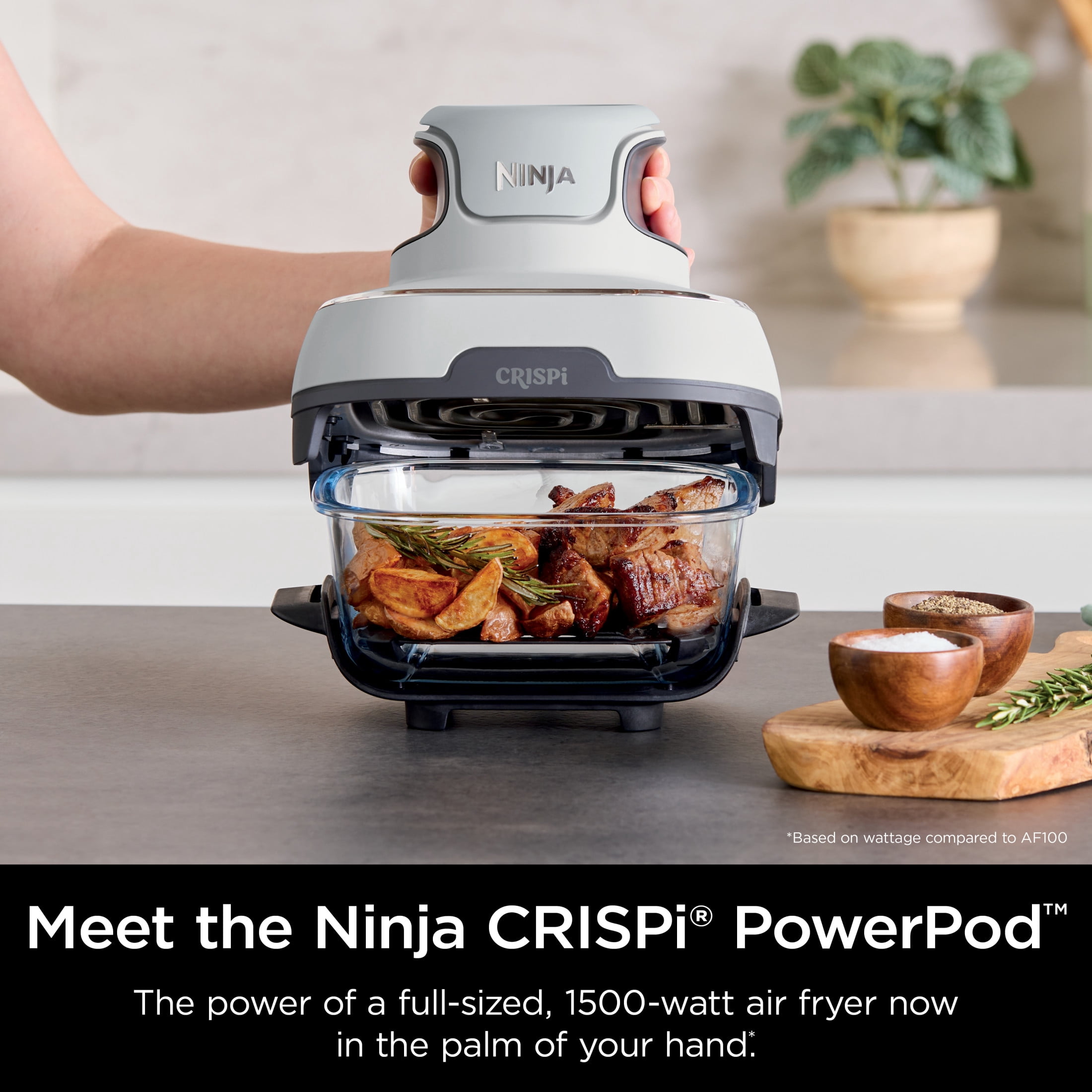 Ninja Crispi Portable Cooking System, Steam White FN100CWH