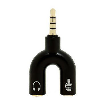 3.5mm Audio Adapter Phone 3.5mm Audio Converter Splitter Earphone Microphone Connector, Black