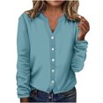 thumbnail image 2 of AherBiu Veste Légère pour Femme à Boutons, Cardigan Tricoté à Col Ras du Cou, Chandail Décontracté Ample, Manteau Léger, 2 of 6