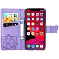 thumbnail image 2 of Wallet Case for iPhone, Embossed Butterfly Flower Premium PU Leather [Kickstand] [Card Slots] [Wrist Strap]Cover for iPhone, 2 of 7