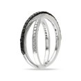 thumbnail image 2 of Bague en Croix de Diamant Noir en Argent Sterling, 2 of 4