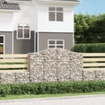 thumbnail image 1 of vidaXL Arched Gabion Baskets 6 pcs 200x50x140/160 cm Galvanised Iron, 1 of 4