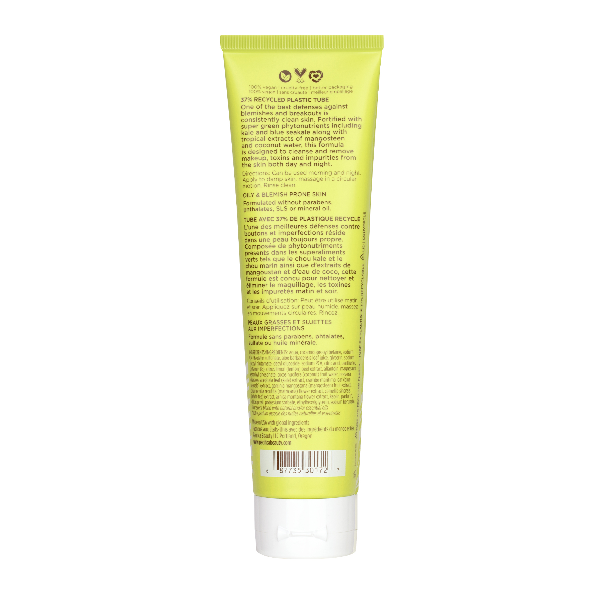 Pacifica - Nettoyant visage détoxifiant et purifiant au chou frisé - 148 ml