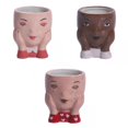 thumbnail image 1 of koolsoo 3x Flower Pot Plant Pot Head flowerpot Figurines Mini Plants, 1 of 9