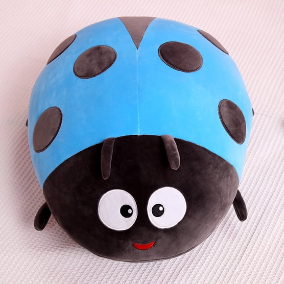 Cute 24 Inch Ladybug Stuffed Animals,Ladybird Plush Toys Pillow Anime Lady Beetle Plushie Hugging Pillow Ladybug Doll Gift for Kids and Lovers in Birthday, Christmas, Valentine's Day Blue
