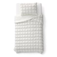 thumbnail image 4 of Mainstays Kids Microfiber White Solid Puffy Comforter Set, Twin, 2 Pieces, 4 of 7