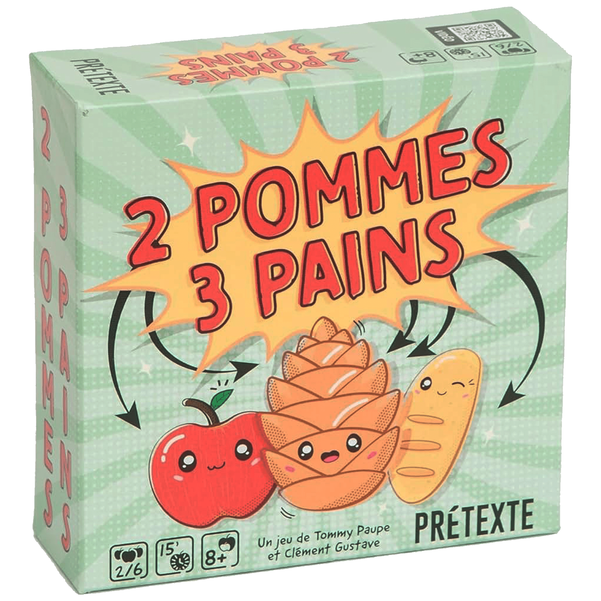2 Pommes 3 Pains, French game - Ideal Board Game for Family Fun or Parties with Friends - For 2 to 6 Players - Party Game - Ages 8 and up - French, By Asmodee/Prétexte