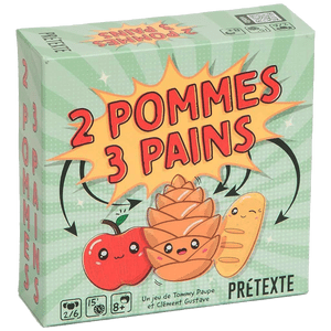 2 Pommes 3 Pains, French game - Ideal Board Game for Family Fun or Parties with Friends - For 2 to 6 Players - Party Game - Ages 8 and up - French, By Asmodee/Prétexte