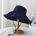 thumbnail image 1 of LinYooLi Women's Bucket Hat Summer Solid Color Cap Japanese Simple Foldable Casual Bucket Hat Vinyl Sunscreen and Sunscreen Bucket Hat, 1 of 6